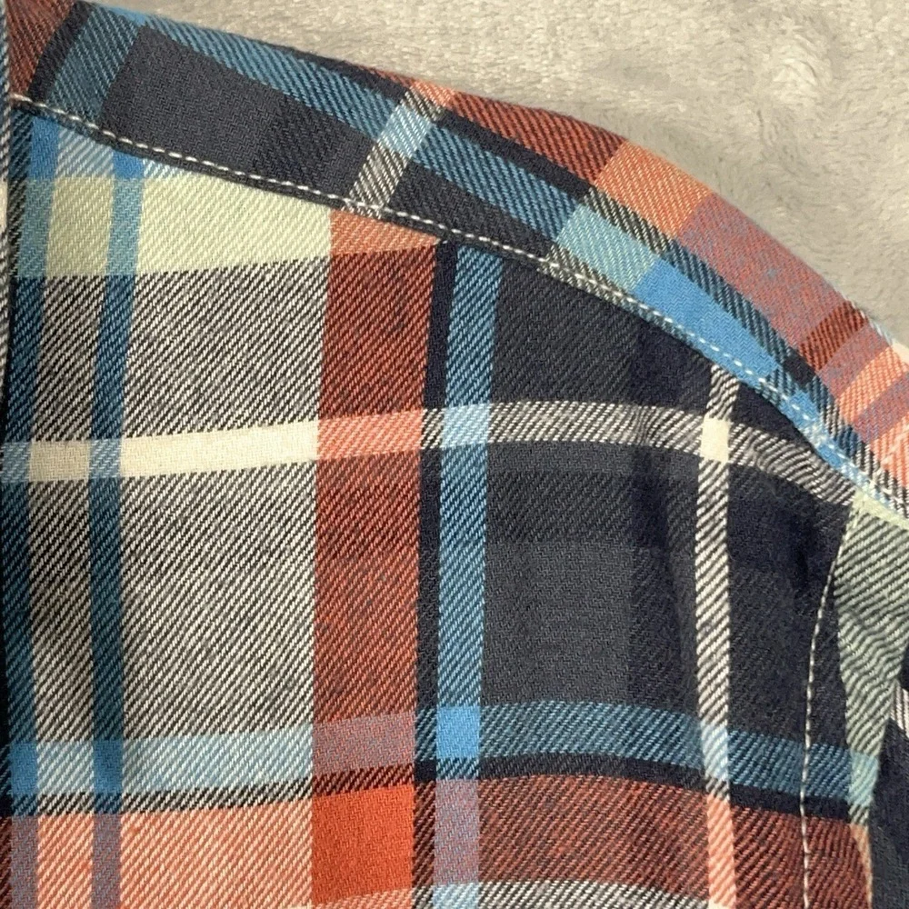 Old Navy Vintage Flannel Shirt Mens L Cotton Button Down Long Sleeve‎ Outdoor